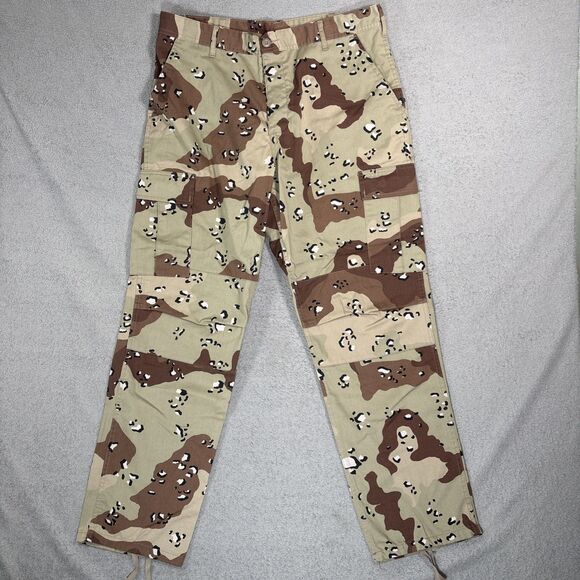 6 Color Desert Camo Chocolate Chip Pants Men’s Size L-Reg BDU Trousers Rothco - Picture 1 of 16